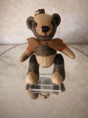 Authentic Burberry Thomas Bear Bag Charm/Keychain Check Pattern w/COA